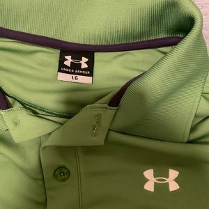 Green Under Armor Polo Large